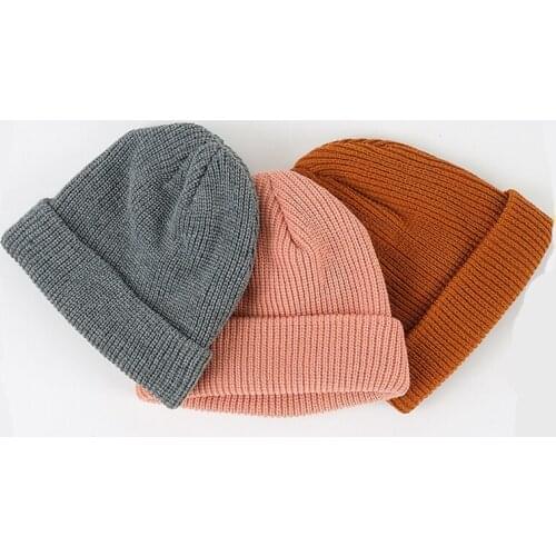Wool Fashion Mens and Womens Hat Simple Leisure Time Atmosphere Knitted Solid Color Warm Autumn and Winter Hat