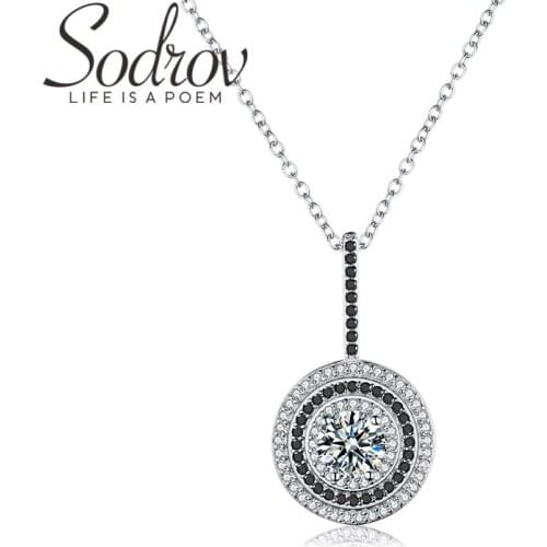 SODROV Romantic 2019 New Arrive 925 Sterling Silver Fine Jewelry Trendy Engagement necklaces & pendants for Women P074