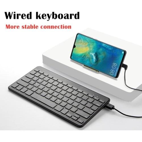 USB C Wired keyboard For Samsung S20 S10 Note20 Note10 Plus mobile phone Type c Wired Protable Holder Ultra-Thin Quiet keyboard