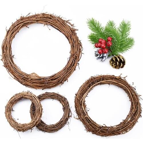 DIY Dream Catcher Material Withered Rattan Wreath Room Bedroom Decoration Christmas Rattan Hanging Decorations Handmade