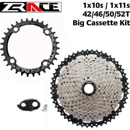 ZRACE 104BCD 32T 34T 36T Chainring + 10S 11S Bike Cassette 46T 50T 52T Groupset , 10 11 Speed Bicycle Cassette Kit