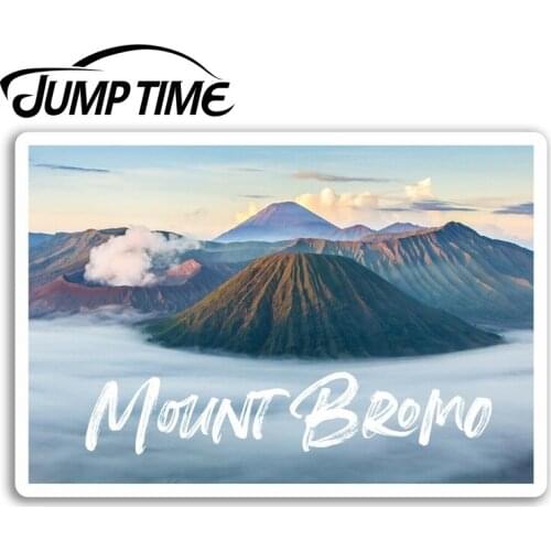 Jump Time for Mount Bromo Vinyl Stickers Indonesia Sticker Laptop Luggage Camper Window Bumper Motor Decal Car Wrap