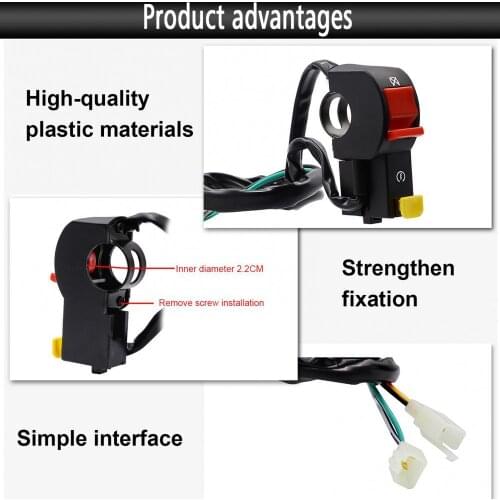 Waterproof Motorcycle 22mm Handlebar Horn Turn Signal Headlight Ignition Switch Control for Harley Honda Suzuki Kawasaki Yamaha