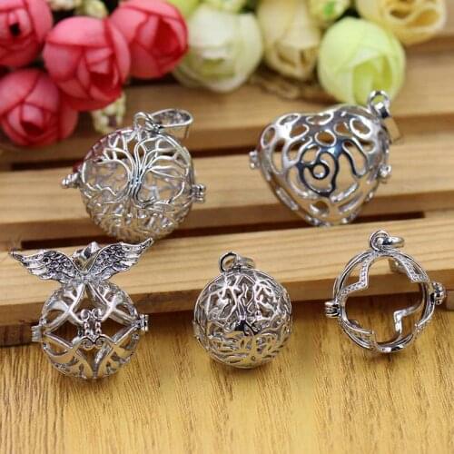 2016 fashion Jewelry Fitting silver plated Openable Lucky Magic Box Pendants for Necklace accessories