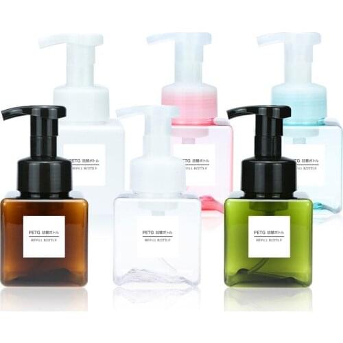 250ml Clear Foaming Bottle foaming soap dispenser pump Soap Mousses Liquid Dispenser Shampoo Lotion Shower Gel Foam Bottles