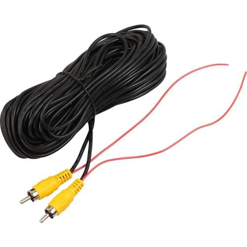 2X RCA Reverse Rear View Parking Backup Camera Video Cable With Trigger Wire