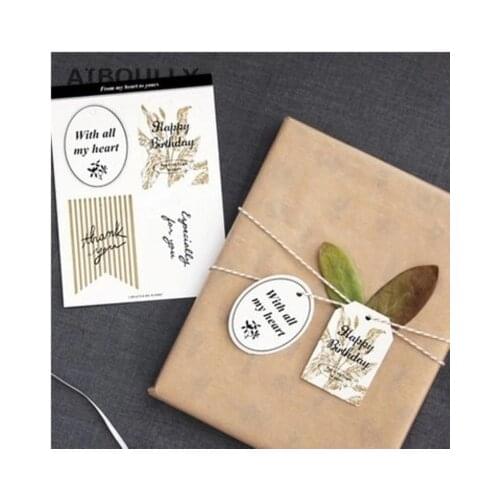 40pcs DIY Paper Labels Craft Cake/Candy Paper Tag with String Handmade Sticker Label for Wedding Decor Baby Shower without rope