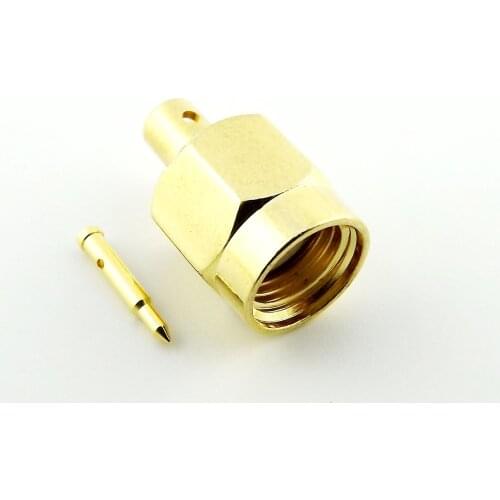 5pcs SMA Female/Male Solder For Semi-Rigid RG405 0.086" RF Cable Connector Gold Plated