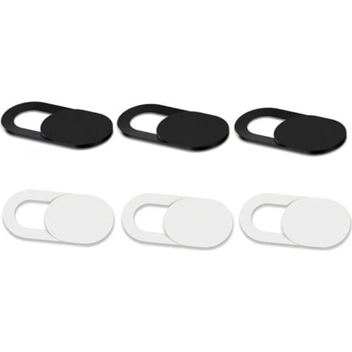 6 Pcs Plastic Camera Shield Stickers Notebook PC Tablet PC Mobile Anti-Hacker Peeping Protection Privacy Cover , 3 Pcs White & 3
