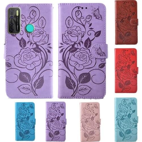 RFor Tecno Spark 5 Fashion 3D Flowe Flip Leather Wallet Phone Case For Tecno Spark 5 Pro Phone cover with card slot