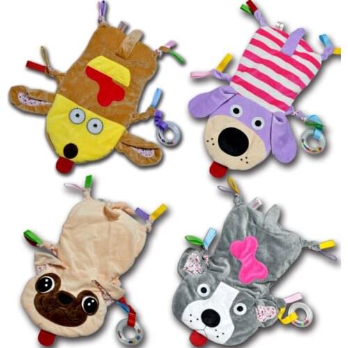 Baby Plush Animal Rattle Toy Soft Plush Animal Early Development Plush Rattle Toys For Baby