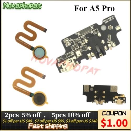 For UMIDIGI A5 Pro USB Dock Charging Port Charger Audio Jack Fingerprint Button Sensor Flex Cable Microphone MIC Board