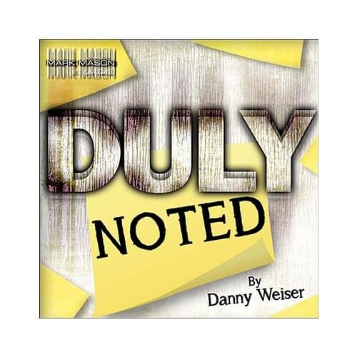 DULY NOTED (Gimmick and Online Instructions) by Danny Weiser - Magic Tricks,Illusions,Close up Magic Props,Magician Toys Magia