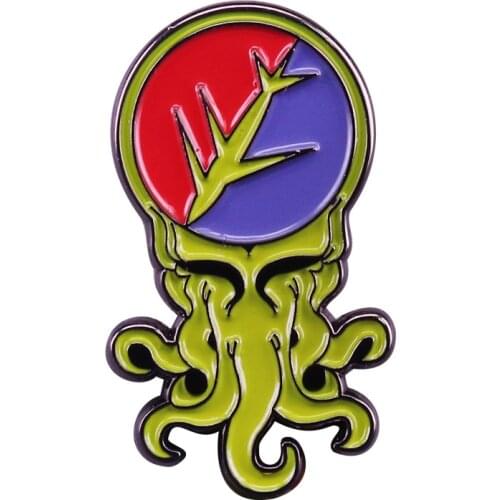 Grateful Dead Cthulhu pop crossover enamel pin weird occult addition