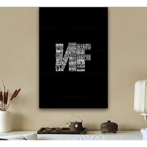 NF Word Collaboration Design Home Decor Nordic Canvas Painting Wall Art Posters and Prints Decor for Bedroom Dorm Room