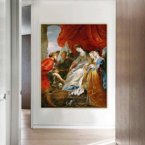 Holover Canvas Oil Painting Rubens"Tomyris Orders Cyrus s Head Lowered into a Vessel of Blood"Baroque Art Aesthetic Home Decor