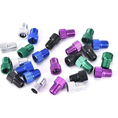 Hot 5Pcs Bicycle Bike Tire Valve Adapter Presta to Schrader Tube Pump Converter Tool Random colors