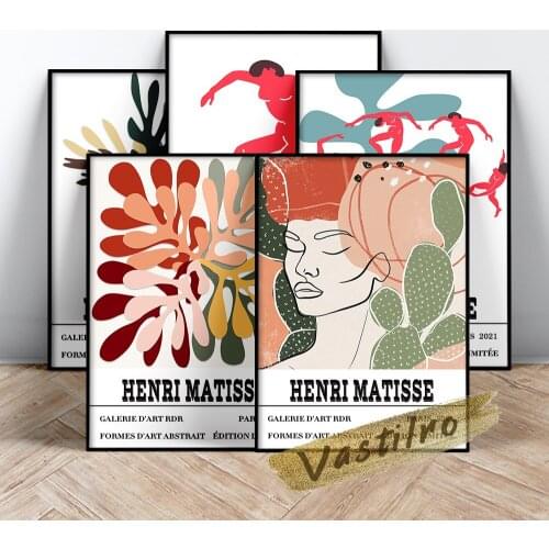 Henri Matisse Famous Classic Poster, Matisse Dance Art Prints, Henri La Gerbe Oil Painting, Nordic Color Abstract Wall Picture