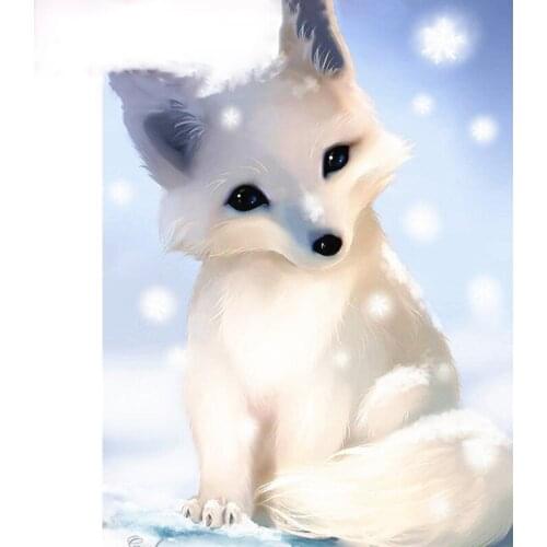 Kamy Yi 5D Bricolage Diamant Peinture Renard Broderie Point De Croix Diamant Peinture Famille Décoration De La Maison Cadeau YY