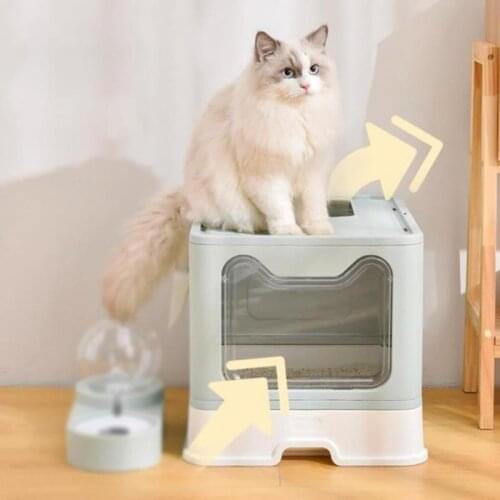 Pet Toilet Bedpan Anti Splash Cats Litter Box Cat Dog Tray with Shovel Easy to Clean Box Supplies Cat Sand Pet Clean Toilette