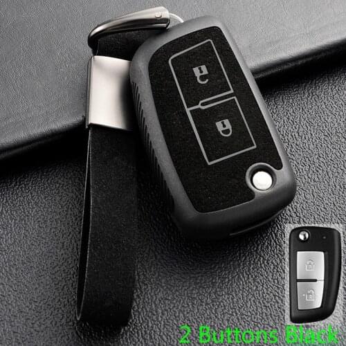 Leather Car Key Fob Cover Case Protect Skin Cap for Nissan Qashqai J11 X-trail Murano MAXIMA ALTIMA Juke Flip Folding Remote