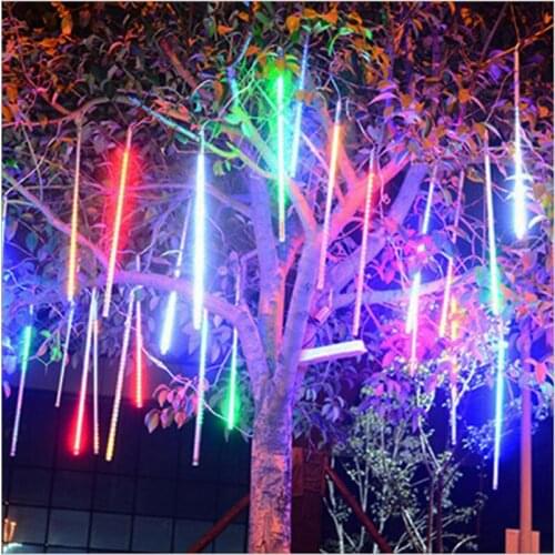 Party Strip Shower Lights Meteor Decorative Lantern Outdoor Waterproof Christmas Led Bulbs Rgb Garden 4 Strings Are Suitable AC