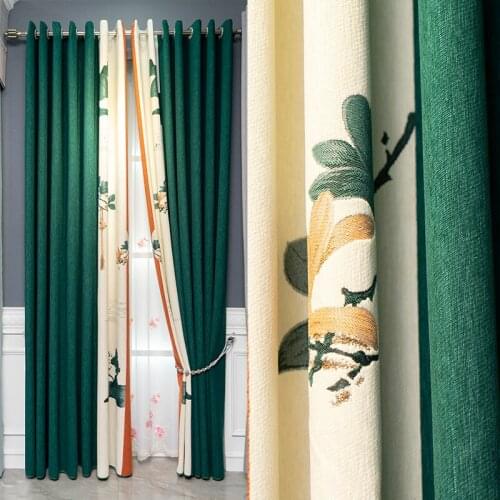 2020 Chinese new high-end villa curtains are used for hotel apartment bedroom kitchen curtains with guaranteed quality