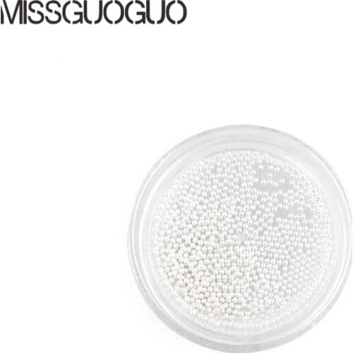 New 1000pcs/Box Steel Bead 3D Silver Nail Decoration Metal Rhinestone Studs 0.8mm Wheel Manicure DIY Nail Art Decoration