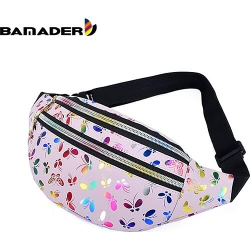 2021 Printed Waist Bag Women Fanny Pack Colorful Girls Bum Bag Travel Kids Cartoon Belt`s Bag Festival Mobile Phone Pouch Purse