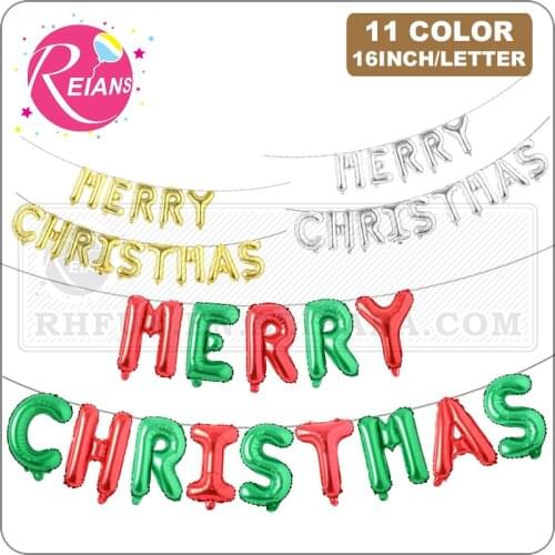 Holiday Christmas Decorations Merry Christmas Foil Balloons For Home Festival Balloons New Year banner Globos Party Decoration