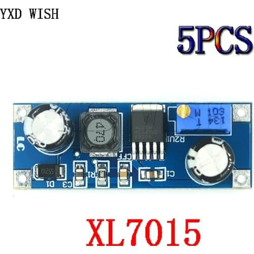 5pcs XL7015 DC-DC Voltage Converter Step-down Module 5V-80V Wide voltage input 7005A LM2596 DC DC Buck Power Supply