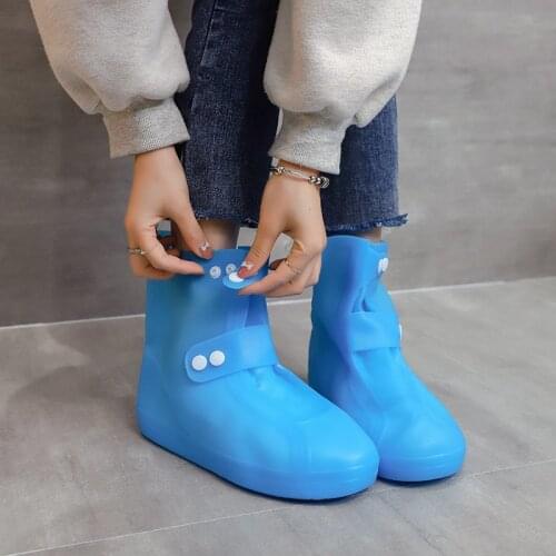 LLOGAI High Quality Couples Rain Boots Waterproof Rubber Boots Non-slip Water Shoe Cover Rainy Day Men Women Overshoes Protector