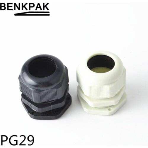 2pcs PG29 18-25MM Waterproof Nylon Cable Gland Waterproof Gasket Plastic Cable Gland