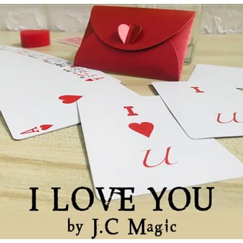 I Love You by J.C Magic Card Magic Tricks Visual Romantic Card Magician Close Up Street Illusion Gimmick Mentalism Puzzle Toys