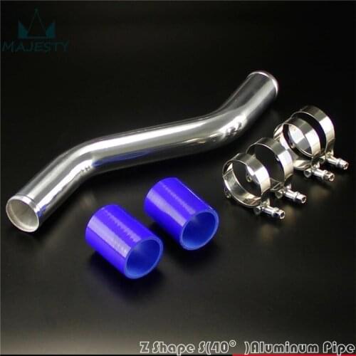 Clamps BLUE+50 mm 2" Z / S Shape Aluminum Turbo Intercooler Pipe + silicone hose