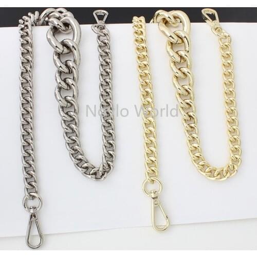 1-5pcs 2 colors 30-130cm High Level Light Weight Alumium Metal Bag Chain Women Handbag Shoulder Chain Strap