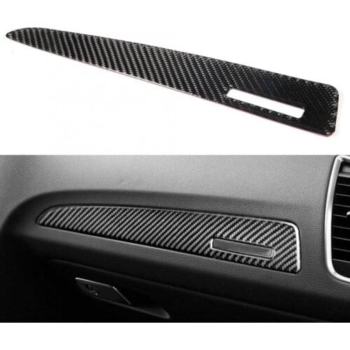 1 Pcs Auto Car Carbon Fiber Copilot Dashboard Panel Strip Trim Fits for Audi Q5 8R 2010-2018 SQ5 8R 2013-2017 Car Accessories