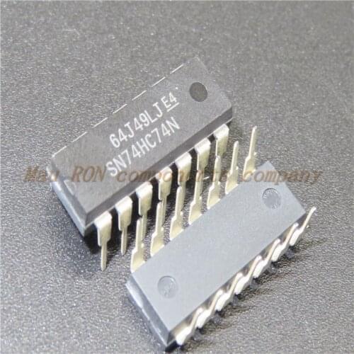 10PCS/LOT SN74HC74N SN74HC74 DIP14 DIP-14 74HC74 New original In Stock