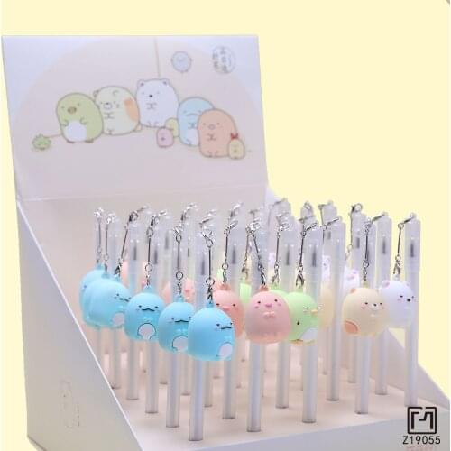 35 pcs/lot Sumikko Gurashi Pendant Gel Pen Cute 0.5mm black Ink Neutral Pen Promotional Gift Stationery school writing Supplies