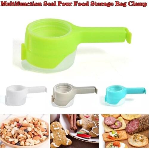 4 Color Kitchen Multifunction Seal Pour Food Storage Bag Clamp Snack Sealing Clip Keeping Fresh Sealer Food Saver Kitchen Tools
