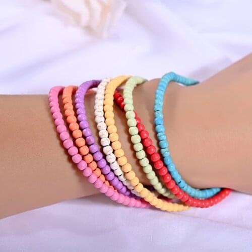 4mm Colored Stones Loose Beads for Jewelry Making DIY Bracelets Necklaces Handicraft Accessories