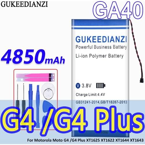 GUKEEDIANZI GA40 4850mAh High Capacity Battery For Motorola Moto G4 /G4 Plus XT1625 XT1622 XT1644 XT1643