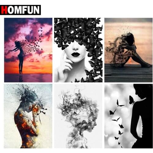 HOMFUN Full Drill Diamond Painting "Woman broken body" DIY Picture Of Rhinestone 5D Diamond Embroidery Cross Stitch Decor