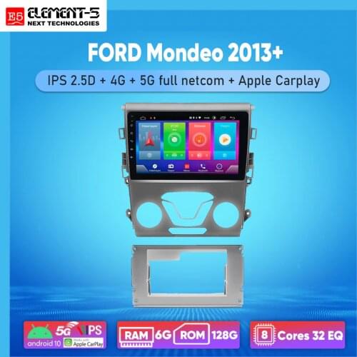 ELEMENT-5 9" 4G+64G 6G+128G Android 10 4G NET WIFI RDS DSP Car Radio Multimedia Video Player For FORD Mondeo 2013+ GPS HiFi