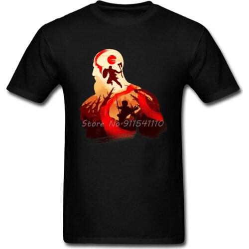 Men T-shirt God Of War Tops Tees Kratos Gamer Tshirt Father And Son Adventure 100% Cotton T Shirt Space X Awesome Designer
