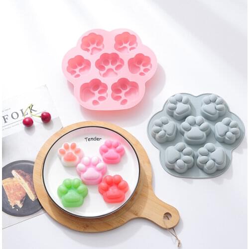 Cat paw shape mousse cake mold Dog paw jelly chocolate fudge silicone mold DIY cake decoration tool Baking accessories 20*19.5cm