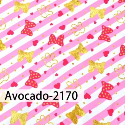 Huangtao Diy 50X150cm Princess Bow Printing Cartoon Character Pattern Double Brush Poly Fabric By Yard 100% Polyester Fabric