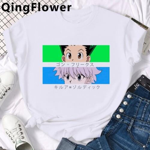 Hunter x Hunter Killua Zoldyck Anime Manga clothes summer top men couple aesthetic t-shirt clothes harajuku kawaii harajuku