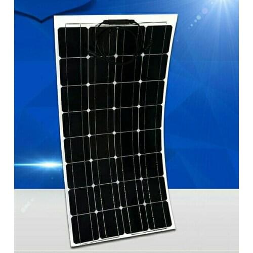 Imports of new battery chip production, 100w semi-flexible solar panels, suitable for 12v voltage, low-cost promotions