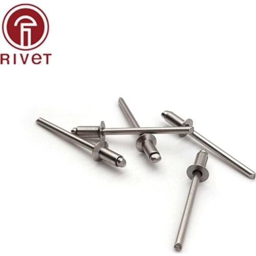 ISO 15984 M4/M4.8 20PCS Stainless Steel Blind Rivets Open End Countersunk Head Rivets Decorative Rivets